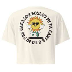 Crop Top Femme "Lou souleu mi fa canta..." | "Souleu & Baieta"
