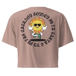 Crop Top Femme "Lou souleu mi fa canta..." | "Souleu & Baieta"