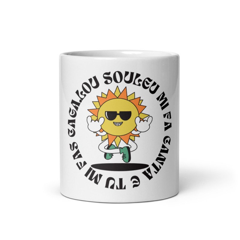 Mug céramique "Lou souleu mi fa canta e tu mi fa caga" – Le café a enfin trouvé son humeur du jour ! Mug céramique "Lou souleu mi fa canta e tu mi fa caga" – Le café a enfin trouvé son humeur du jour !
