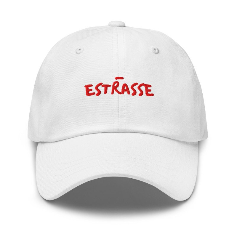 Casquette de Baseball brodée “Estrasse” – L’élégance niçoise avec une touche d’ironie