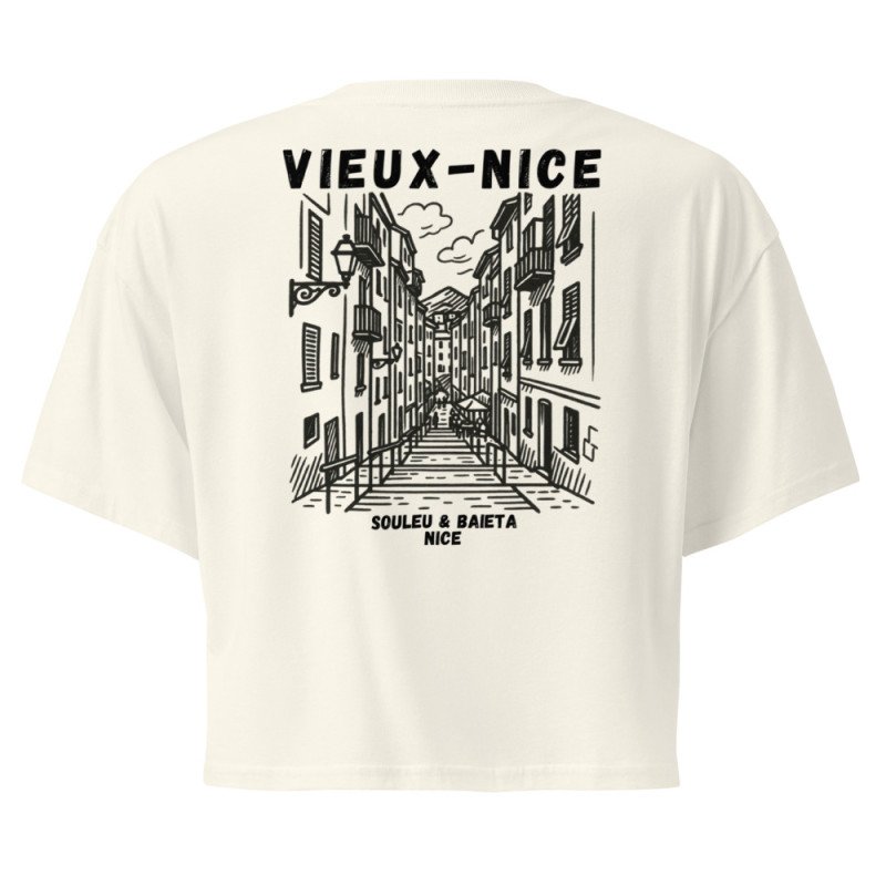 Crop Top Femme Vieux Nice | Illustration vieille ville – Souleu & Baieta