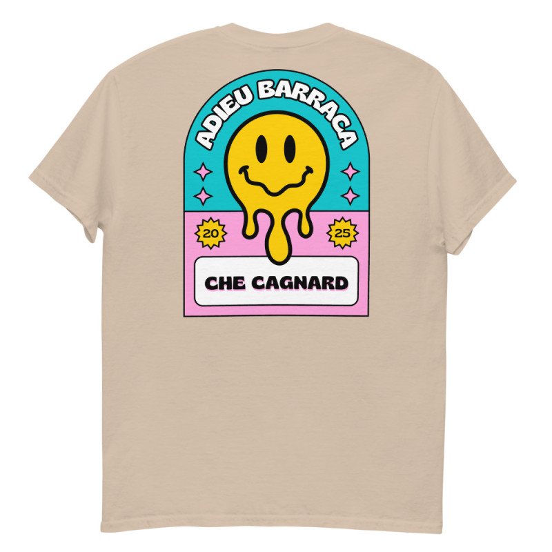 T-shirt "Adieu Barraca – Che Cagnard" (brodé & imprimé)