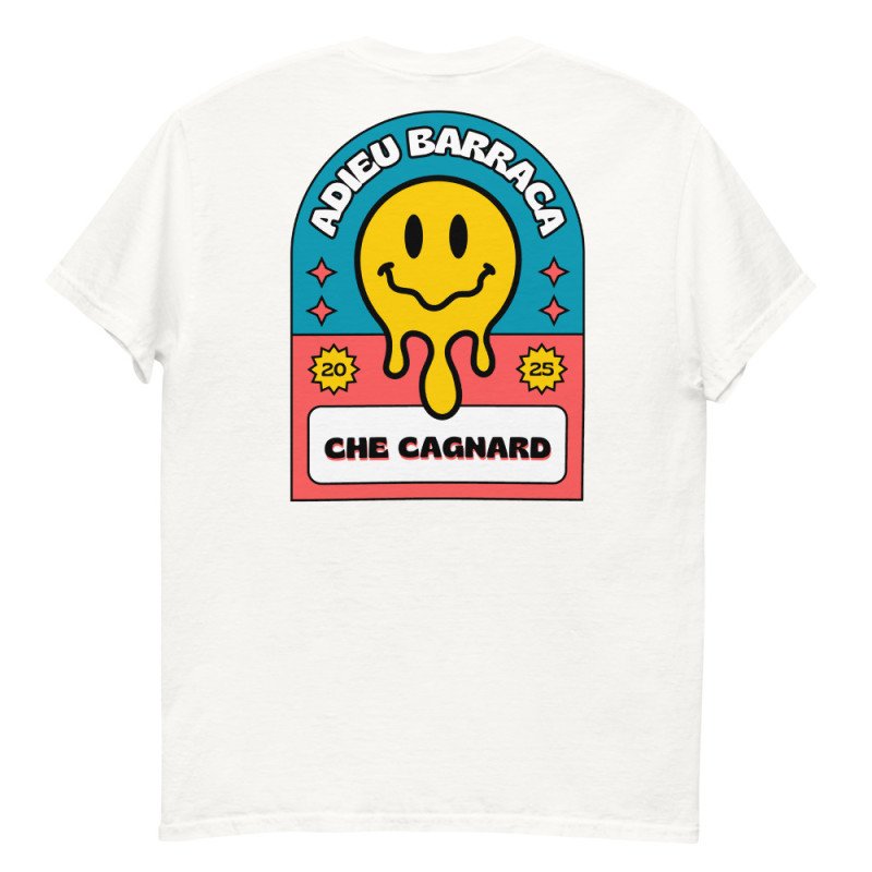T-shirt "Adieu Barraca – Che Cagnard" (brodé & imprimé)