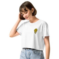 Crop Top "Adieu Barraca – Che Cagnard" (brodé & imprimé)